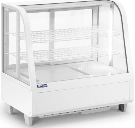 Stiklinė Trijų Lygių šaldymo Vitrina 100 L - Balta