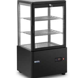 Stiklinė Trijų Lygių šaldymo Vitrina 58 L - Juoda
