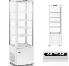 Stiklinė Vitrina Su 4 Lentynomis 238 L - Balta