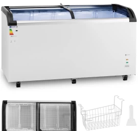 Stiklinis šaldiklis šaldytiems Maisto Produktams 445 L 248 W