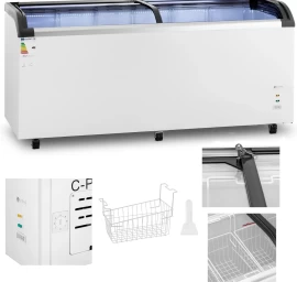 Stiklinis šaldiklis šaldytiems Maisto Produktams 545 L 252 W