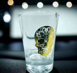 Stikliukas SKULL | 4.3x6.4CM | 40ML  (64445)