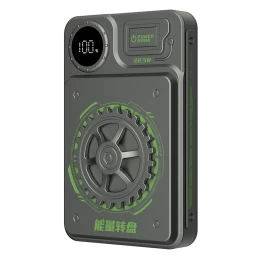 Stilingas 10000mah 22,5w Usb-a / Usb-c Maitinimo Blokas Su Ekranu, Pilkos Spalvos