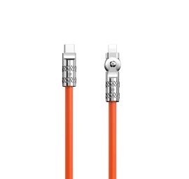 Stipraus Kampo Kabelis iphone Usb-c - lightning 30w 1 M Sukimosi 180 Oranžinis
