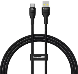 Stiprus Kabelis Flash 2 Usb-a - Usb-c 100w 1 M - Juodas