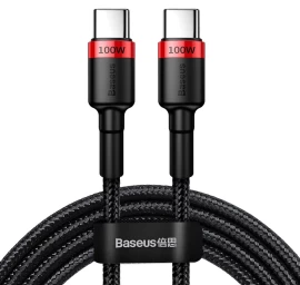 Stiprus Nailoninis Usb-c Pd Kabelis 100w 20v 5a 2 M Juodas