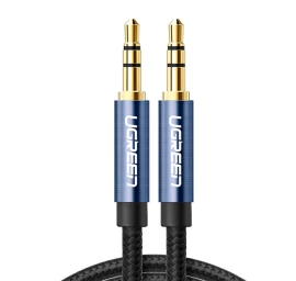 Stiprus Pintas Aux Garso Kabelis Minijack 3,5 Mm 3 M Mėlynos Spalvos