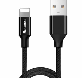 Stiprus Pintas Kabelis Usb Iphone Lightning 1,2m Juodas