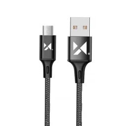 Stiprus Pintas Usb Microusb 2.4a 1 M Juodas Kabelis