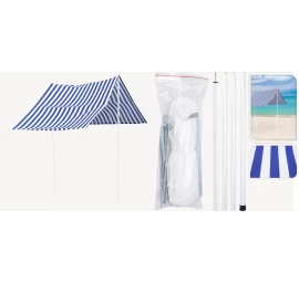 Stogelis Nuo Saulės Su Stulpais 3x1,7 M Mėlynas