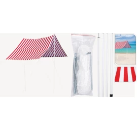 Stogelis Nuo Saulės Su Stulpais 3x1,7 M Raudonas
