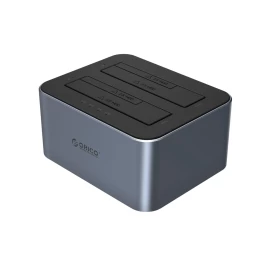 Stotelė 6626c3-c-v1 Su 2 2,5&#039;&#039; / 3,5&#039;&#039; Sata Hdd / Ssd Diskų Klonavimu Neprisijungus - Pilka