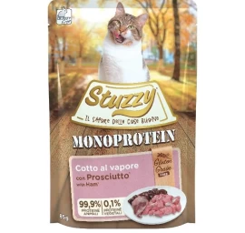 STUZZY Monoprotein šlapias kačių maistas, 85 g, kumpis