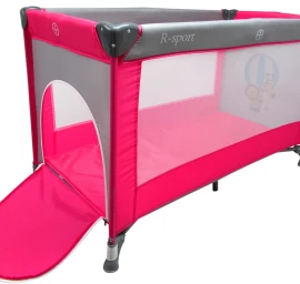 Sulankstoma Kelioninė Lovytė K1 Pink Grey R-sport Playpen