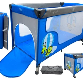 Sulankstoma Kelioninė Lovytė K2 Mėlynai Pilka R-sport Playpen