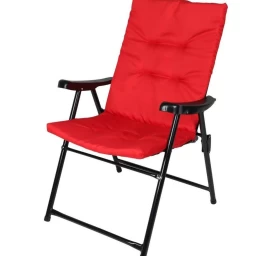 Sulankstoma Sodo Kėdė 59x66x45/90 Cm Su Pagalvėle Raudona