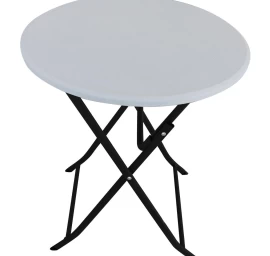 Sulankstomas Balkono Maitinimo Stalas Baltas 60x72 Cm