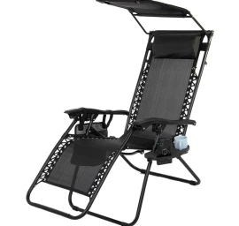 Sulankstomas Daugiafunkcinis Sodo Gultas Su Stogeliu 173x52/65x110cm Juodai Pilkos Spalvos