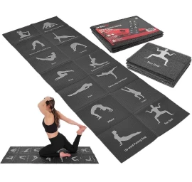 Sulankstomas Jogos Kilimėlis 1700x600x5mm Black Enero Fit