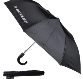 Sulankstomas Juodas Pusiautomatinis Skėtis 92 Cm Dunlop