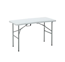 Sulankstomas lauko stalas HATIS, 122 x 60 x 50/74 cm, baltas