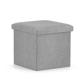 Sulankstomas Pufas L - 38x38x38cm Pilkas