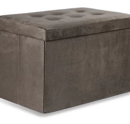 Sulankstomas Pufas Xl Su Sagomis - 60x38x38cm Aksominis Rudas