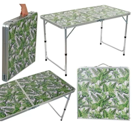 Sulankstomas Stovyklavimo Stalas 120x60x54,5/70 Cm Džiunglės