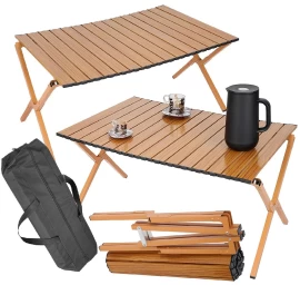 Sulankstomas Turistinis Stalas 90x60x45cm Enero Camp Krepšyje