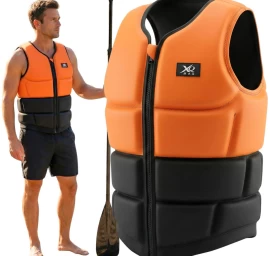Sup Xqmax Neopreninė Plaukimo Liemenė R.xl Oranžinė/juoda