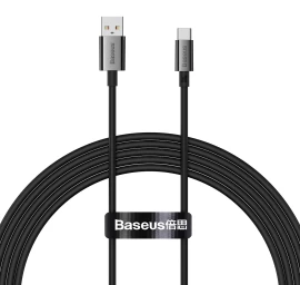 superior Series Usb-a - Usb-c 100w Kabelis, Skirtas huawei Honor 1,5 M - Juodas