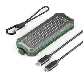 Sustiprinta Taktinė Disko Vieta Otpx-g2 M.2 Nvme / Sata Ssd Usb-c - Pilkai žalia