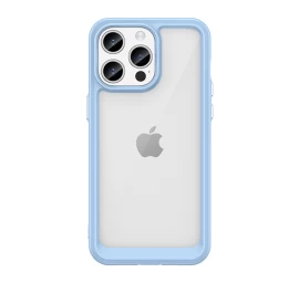 Sustiprintas Dėklas Su Lanksčiu Rėmeliu iphone 15 Pro Max Outer Space - Mėlynas
