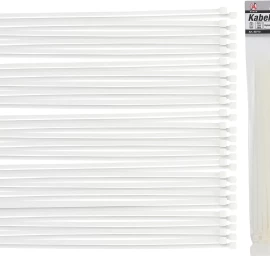 Suveržimo dirželių asortimentas | balti | 4,8 x 250 mm | 50 vnt.. (80770)