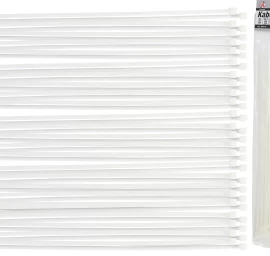 Suveržimo dirželių asortimentas | balti | 4,8 x 300 mm | 50 vnt. (80772)
