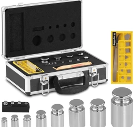 Svarstyklės Kalibravimo Svarstyklės Oiml E2 Klasės Svarstyklėms 1-500 G Kit 24 El.