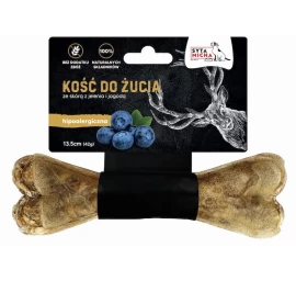 SYTA MICHA šunų skanėstas, elnio oda ir uogos, 13.5 cm