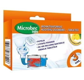 Tabletės nuotekų duobėms Microbec 3x20 g