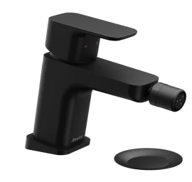 TD F 055.20BL Bidė maišytuvas 145 mm su dugno vožtuvu Click-Clack, juodas