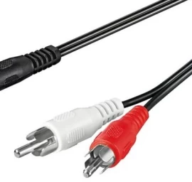 Techly 504402 0,5 M /s2x Rca (l/r) 1x Lizdas 3,5 Mm