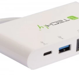 Techly Iadap Usb31-dock1 Usb-c į Hdmi/rj45/usb-c/usb-a Adapteris