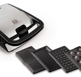 Tefal SW854D16 sandwich maker 700 W Black, Stainless steel