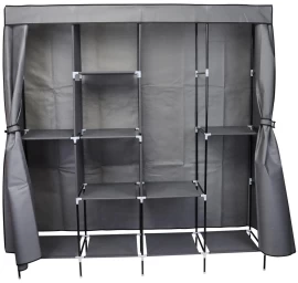 Tekstilinis Gardrobe 168x45x172 Cm Tamsiai Pilkos Spalvos 45238