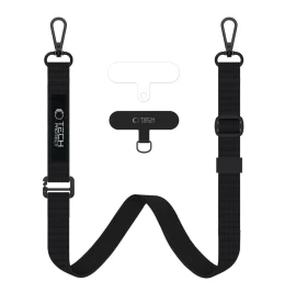 Telefono Dėklo Dirželis Su Reguliuojamu Dirželiu - Juodas