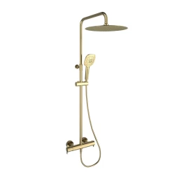 Teleskopinė termostatinė dušo sistema RAMON SOLER Blautherm, 30 cm, matinis auksas, 94G311963