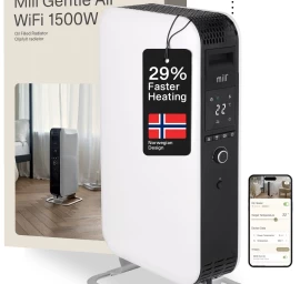 Tepalinis radiatorius Mill OIL1500WIFI3 Gentle Air, 1500 W | Tinka patalpoms iki 22 m² | Baltas, WIFI