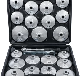 Tepalo filtro lėkštelių rinkinys | lietas aliuminis | 12,5 mm (1/2) | 23 vnt. (1035)