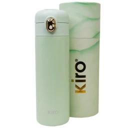 Termogertuvė KIRO su skaitmeniniu termometru 380 ml, žalia