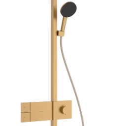 Termostatinė dušo sistema Hansgrohe Raindance Alive S 300 1jet EcoSmart su ShowerSelect Comfort, šlifuota bronza, 24583140