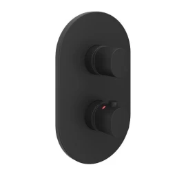 Termostatinis potinkinis vonios/dušo maišytuvas Chrome II, skirtas R-box, Black, X070467